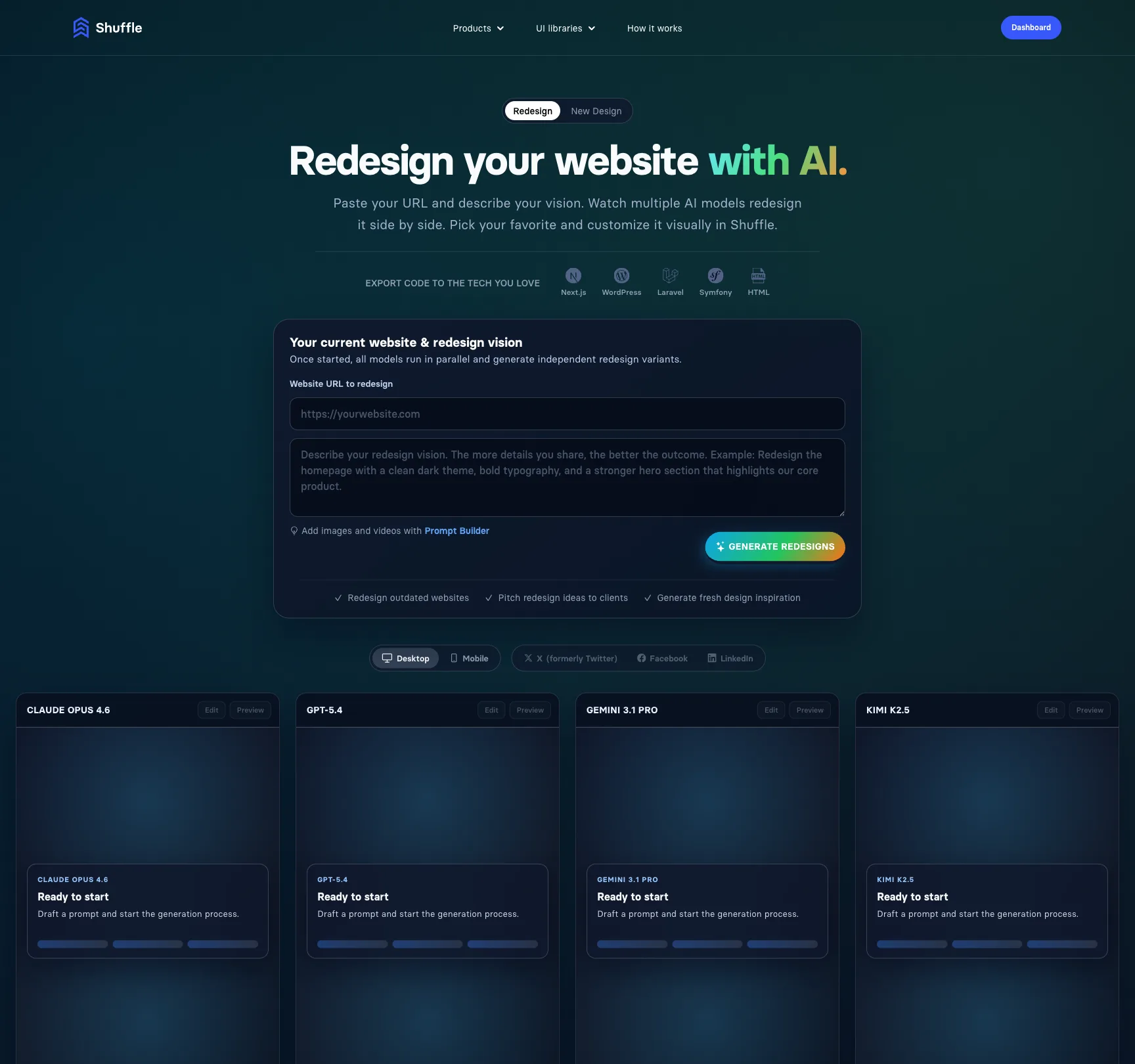 AI Website Redesign