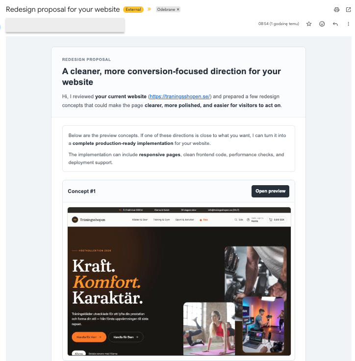 Preview and approve generated redesigns